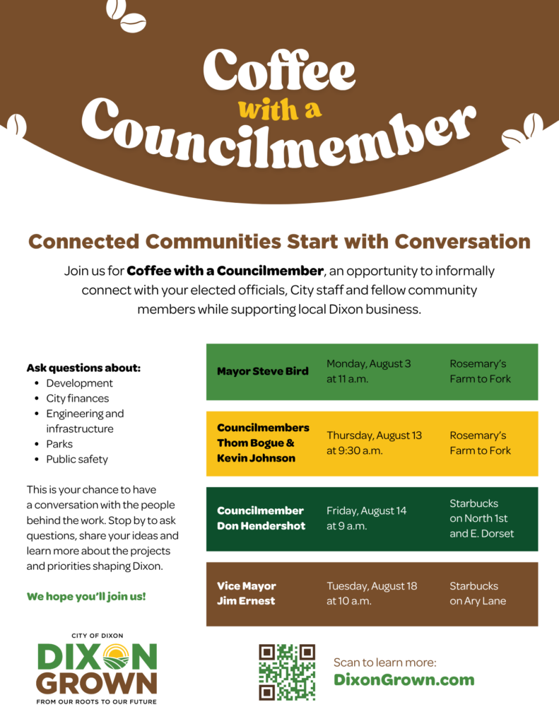 coffee with a council member flyer